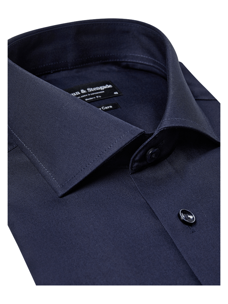 Bruun & Stengade Skjorter 100-18-navy_38 - Bygholm Menswear